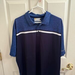 Nicklaus Men’s XXL golf shirt. Staydri. Two toned dark blue. GUC